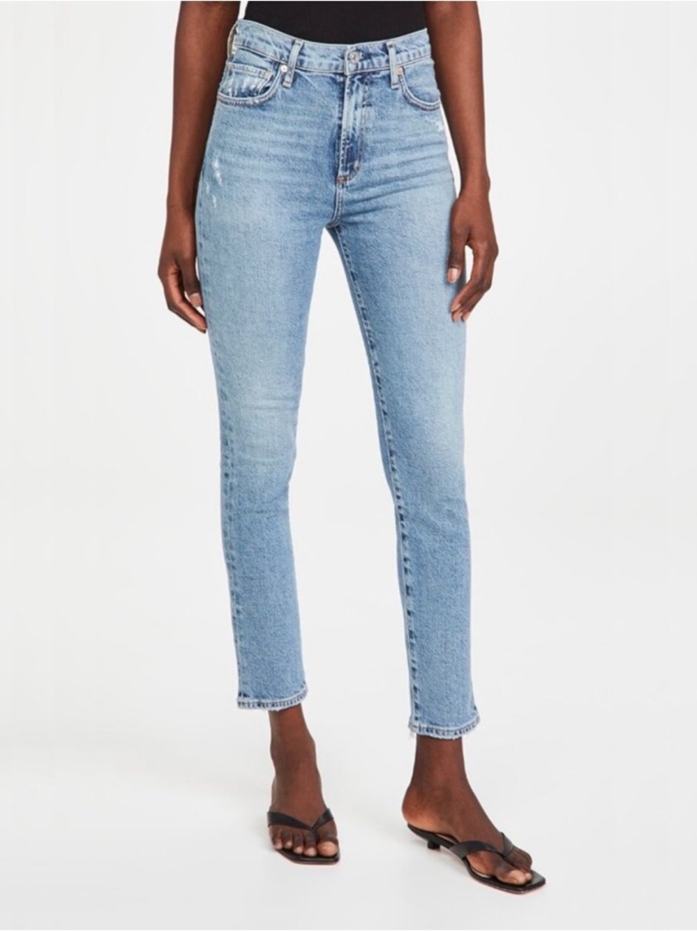CITIZENS OF HUMANITY Olivia Jeans Distressed Light Blue Wash size 28 EUC